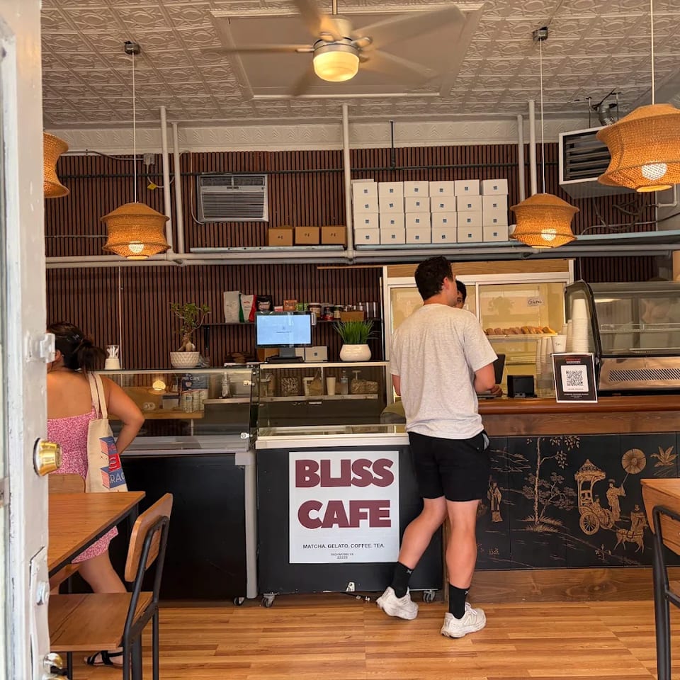Bliss Cafe counter and interior
